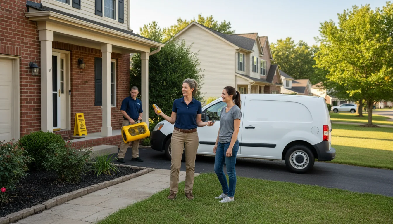 Residential water damage restoration in Hermleigh, TX